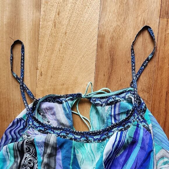 Camilla Turquoise and White Romper - Women's Size Small - Picture 3 of 7